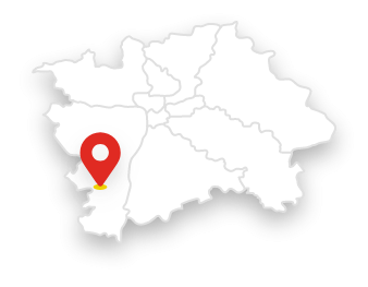 Mapa Prahy s umístěním městské části